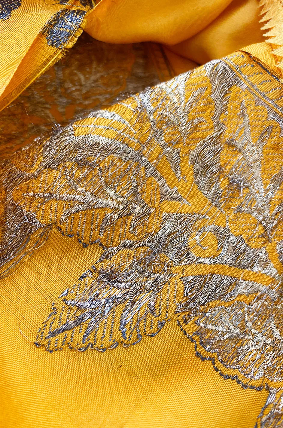 1953 Traina-Norell Metallic Gold Thread Hand Embroidered Couture Dress