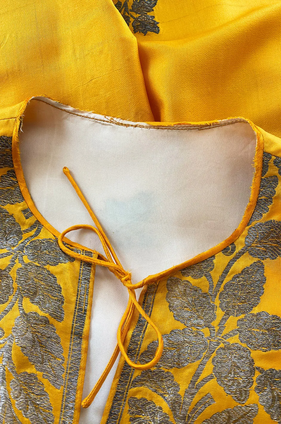 1953 Traina-Norell Metallic Gold Thread Hand Embroidered Couture Dress