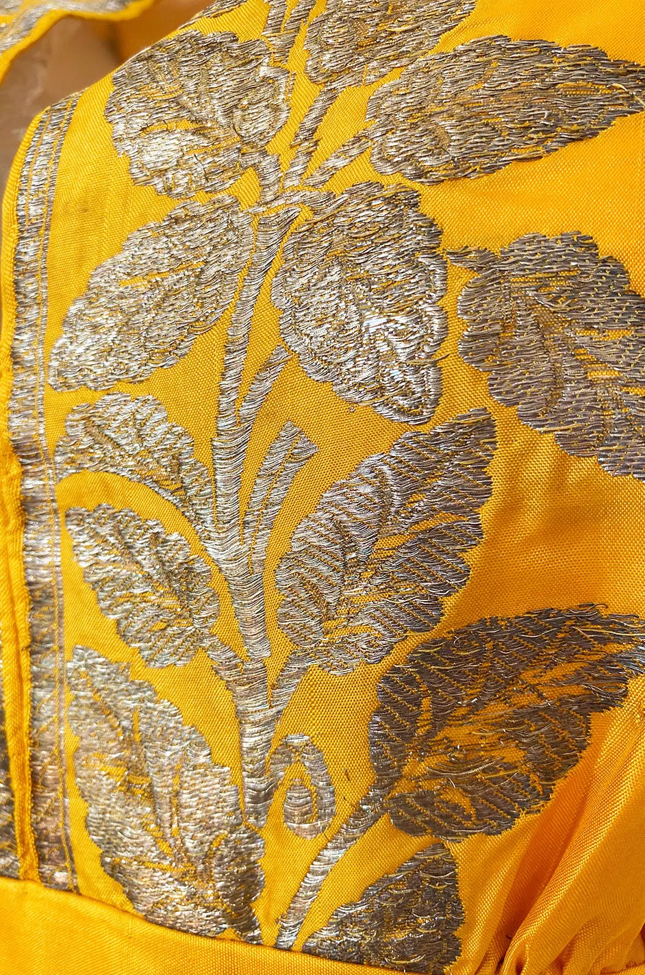 1953 Traina-Norell Metallic Gold Thread Hand Embroidered Couture Dress