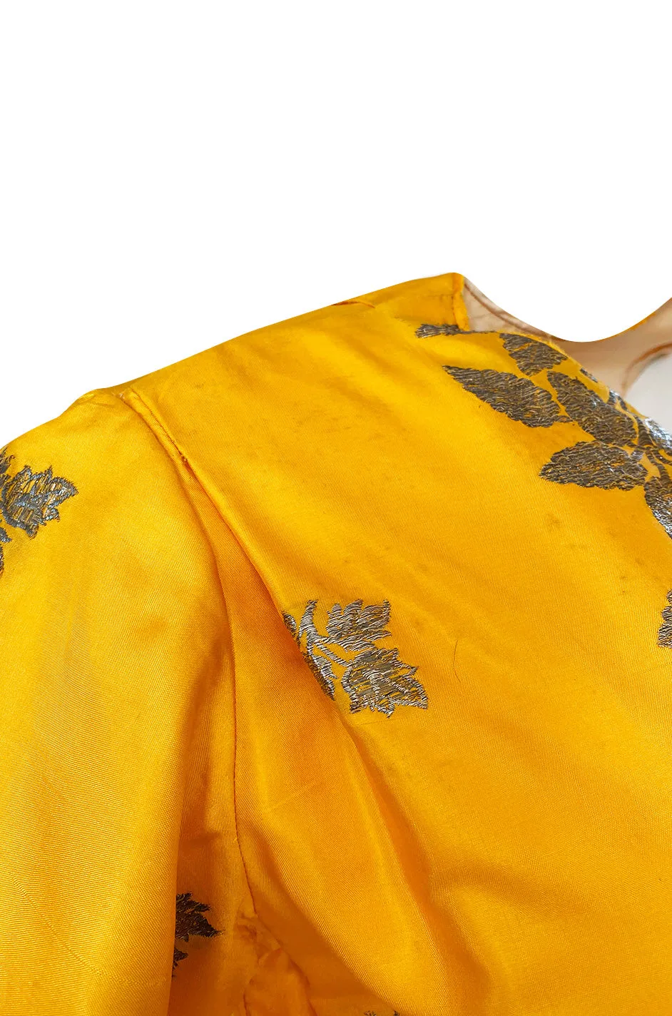 1953 Traina-Norell Metallic Gold Thread Hand Embroidered Couture Dress