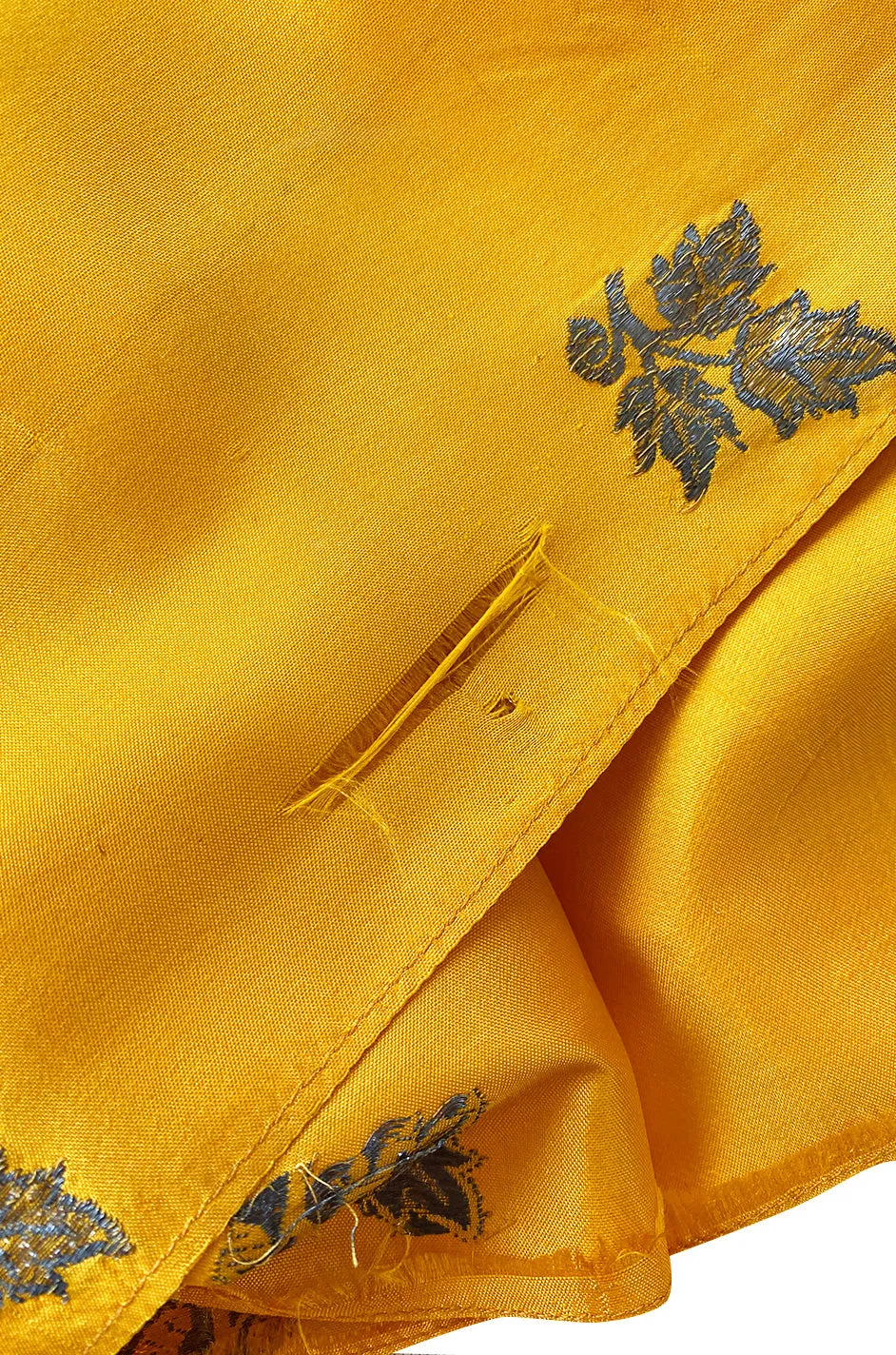 1953 Traina-Norell Metallic Gold Thread Hand Embroidered Couture Dress