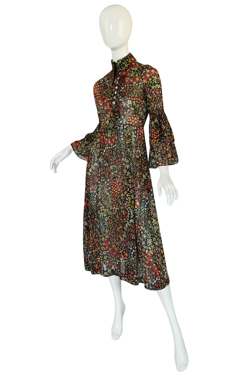 1960s Lee Bender for Bus Stop Bell Sleeve Dress