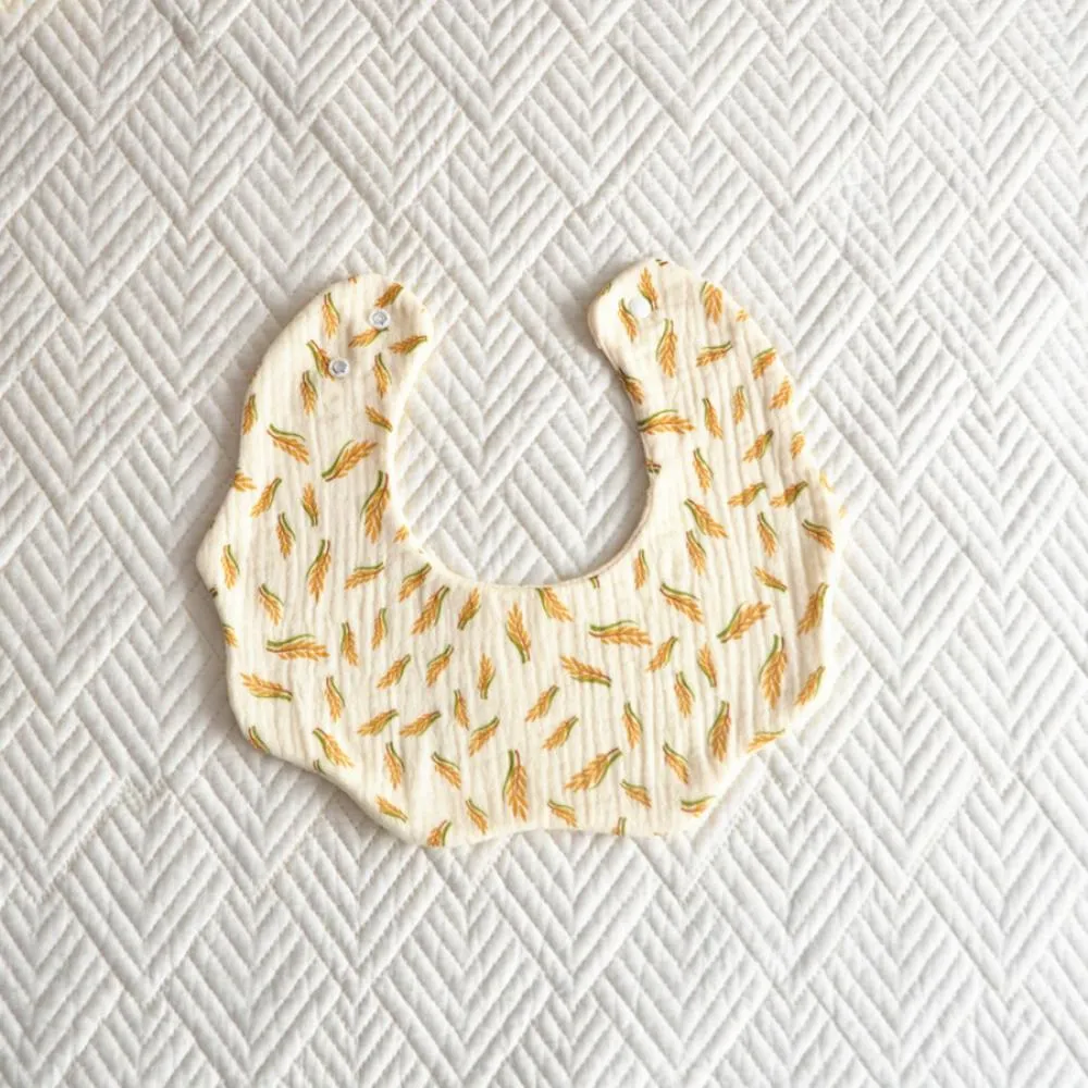 2PCS Baby Korean Version Of Cotton Five-layer Bib Petal Baby Saliva Towel Cotton Baby Bib Anti-spit Milk Bib Rice Pocket Baby Accessories Wholesale