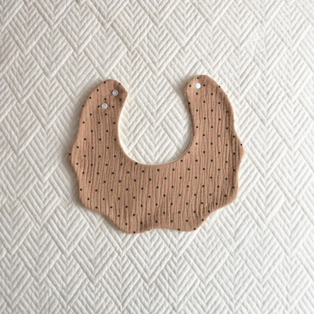 2PCS Baby Korean Version Of Cotton Five-layer Bib Petal Baby Saliva Towel Cotton Baby Bib Anti-spit Milk Bib Rice Pocket Baby Accessories Wholesale