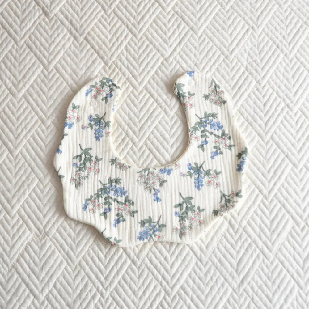 2PCS Baby Korean Version Of Cotton Five-layer Bib Petal Baby Saliva Towel Cotton Baby Bib Anti-spit Milk Bib Rice Pocket Baby Accessories Wholesale