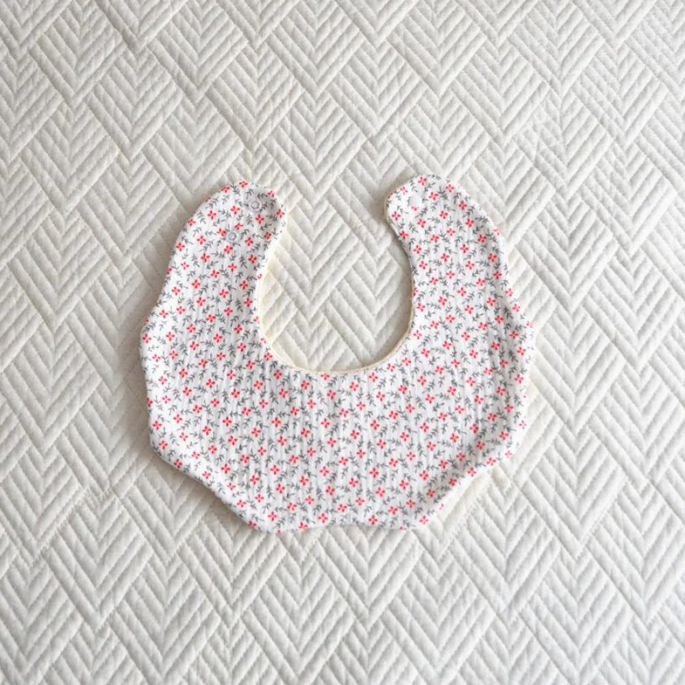 2PCS Baby Korean Version Of Cotton Five-layer Bib Petal Baby Saliva Towel Cotton Baby Bib Anti-spit Milk Bib Rice Pocket Baby Accessories Wholesale