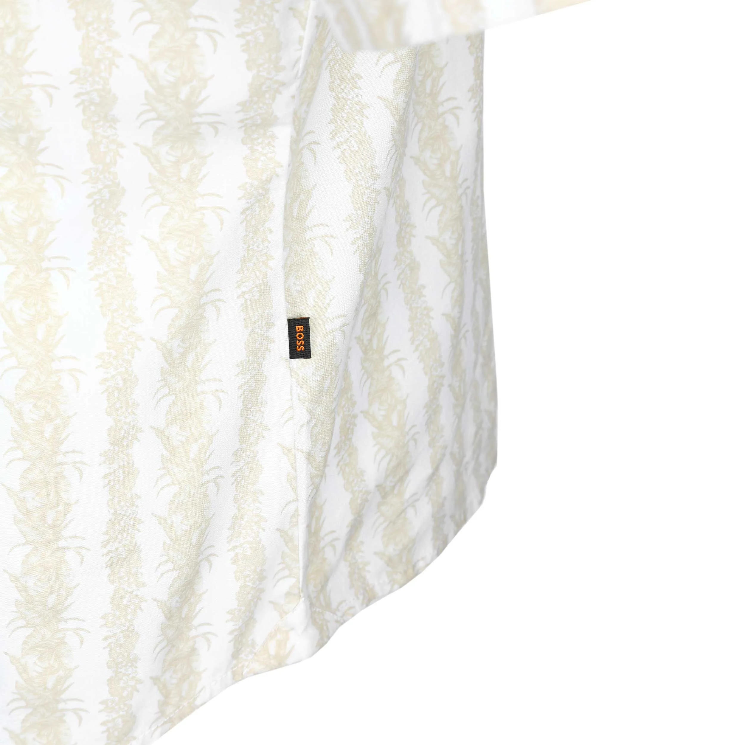 BOSS Rash 2 Short Sleeve Shirt in White Beige Print