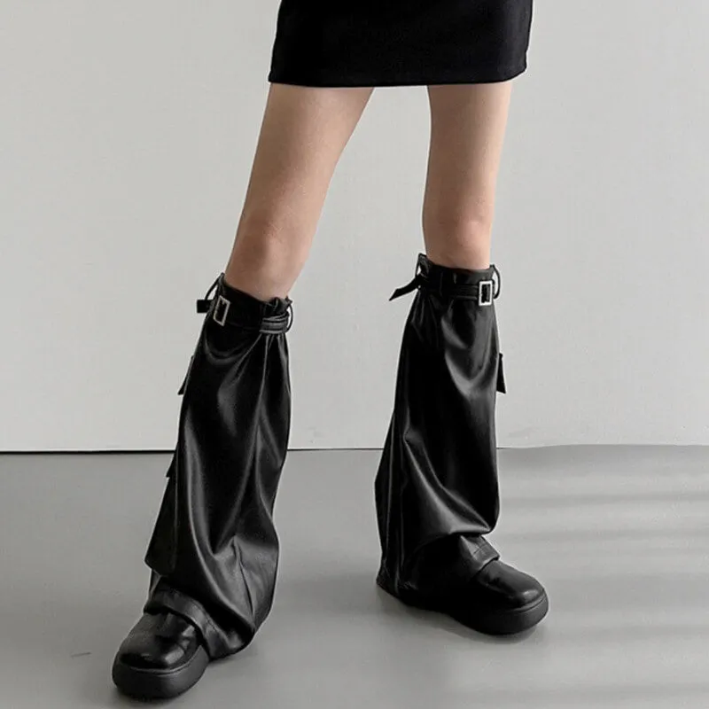 Dark punk leg warmers