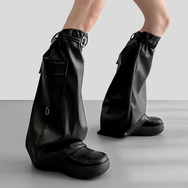 Dark punk leg warmers