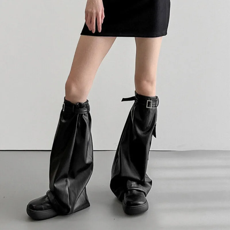Dark punk leg warmers