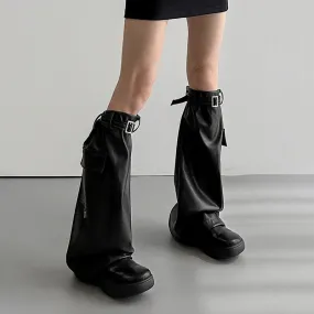 Dark punk leg warmers
