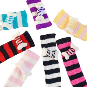 Harajuku y2k bone stripes leg warmers