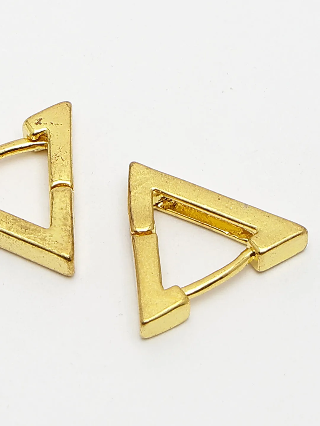 Men's Gold-Plated Geometric Shape Stainless Steel Studs Earring - NVR