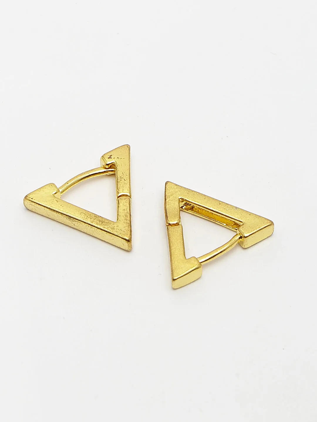 Men's Gold-Plated Geometric Shape Stainless Steel Studs Earring - NVR