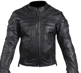 MEN'S MOTORCYCLE SCOOTER JACKET WITH WITH 2 GUN POCKETS & VENT