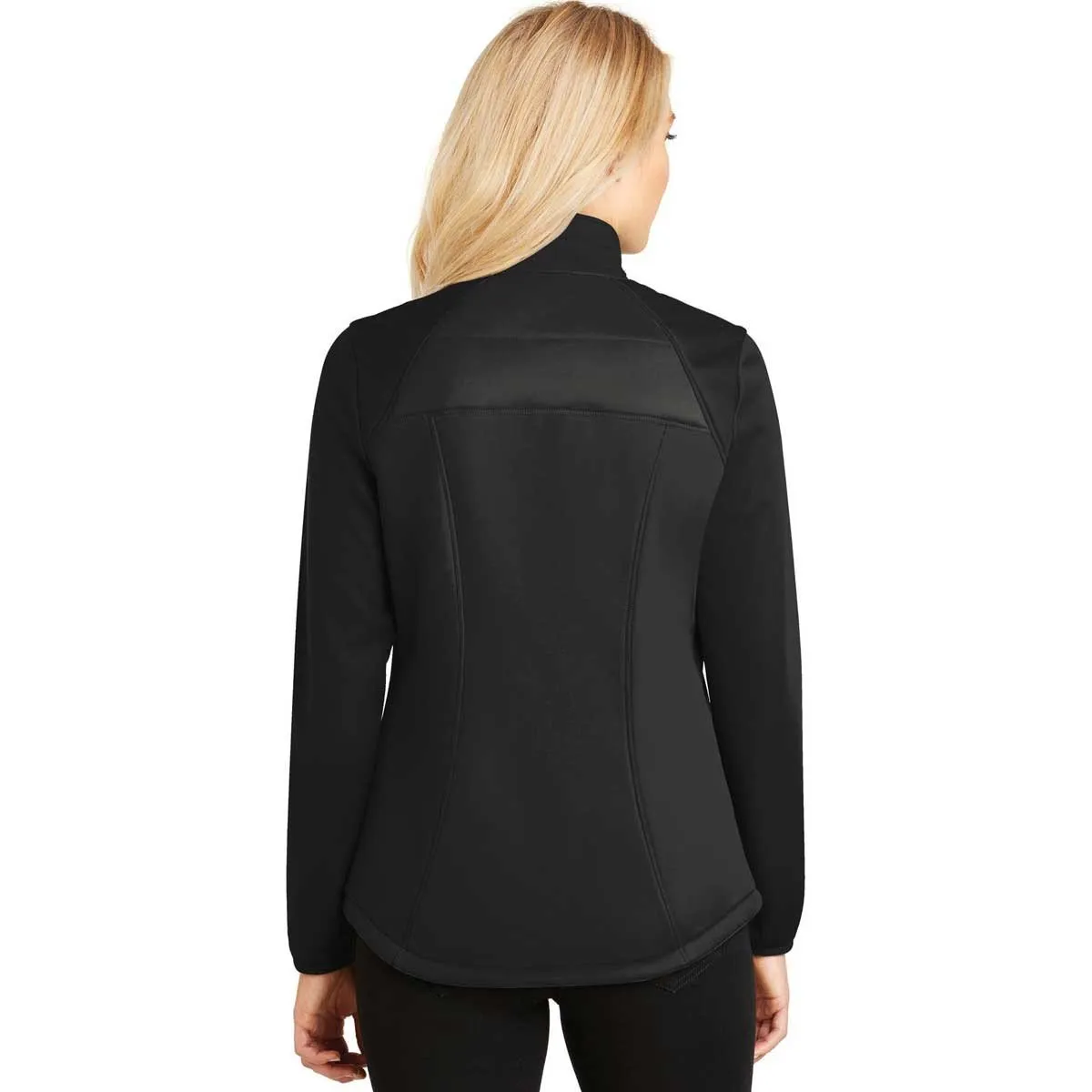 Port Authority Women's Deep Black Hybrid Soft Shell Jacket