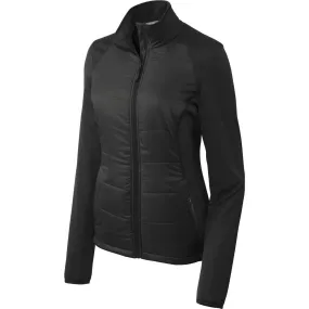 Port Authority Women's Deep Black Hybrid Soft Shell Jacket