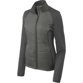 Port Authority Women's Smoke Grey/Grey Steel Hybrid Soft Shell Jacket