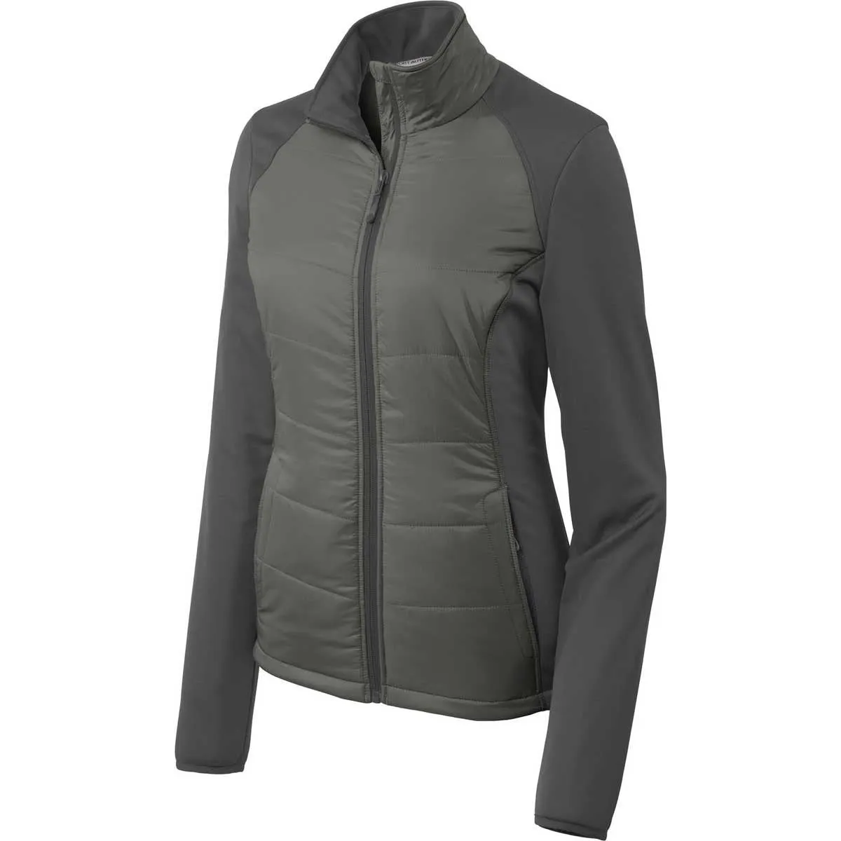 Port Authority Women's Smoke Grey/Grey Steel Hybrid Soft Shell Jacket