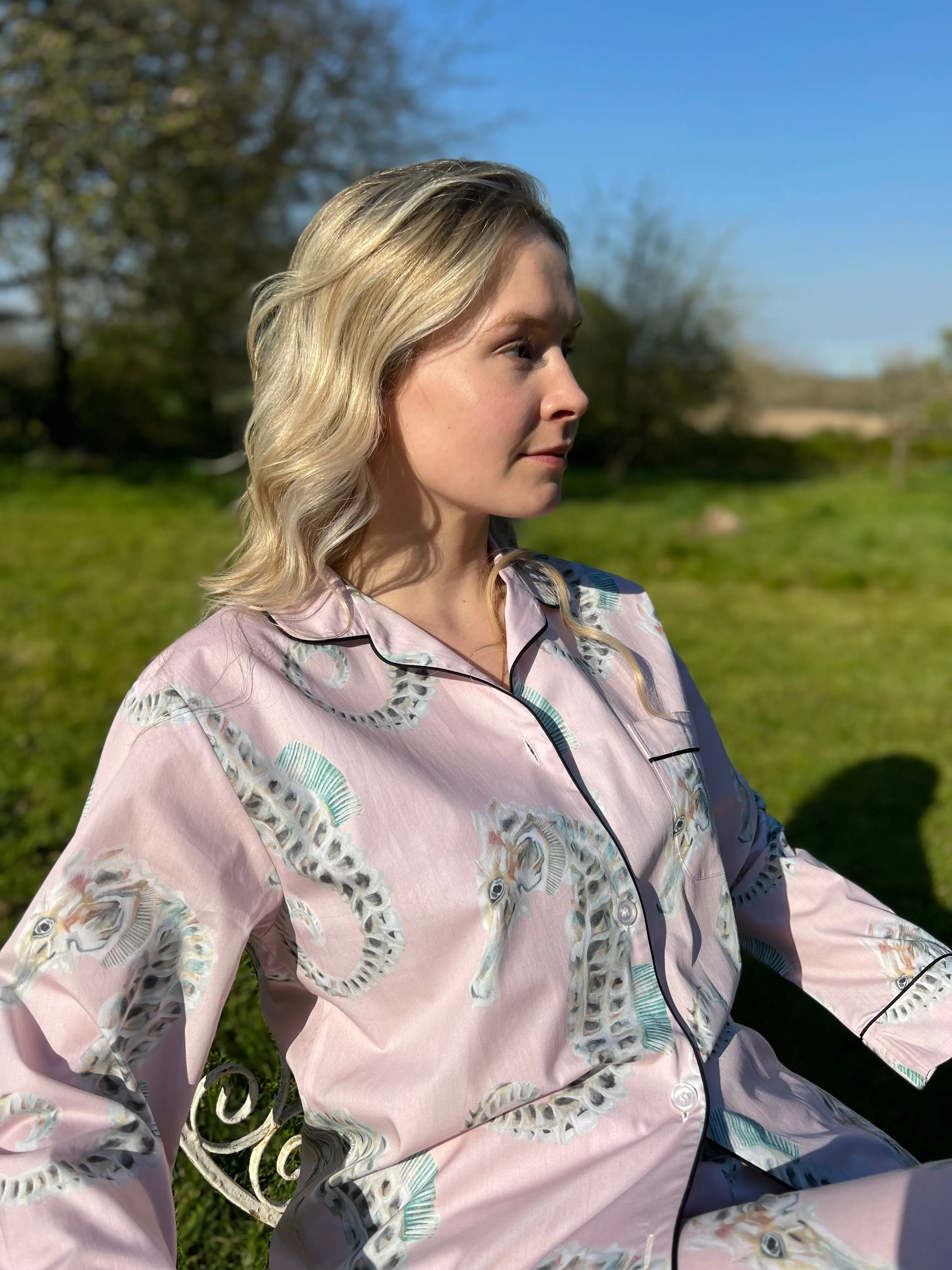 Seahorse Print Pyjamas by Twenty Six Years