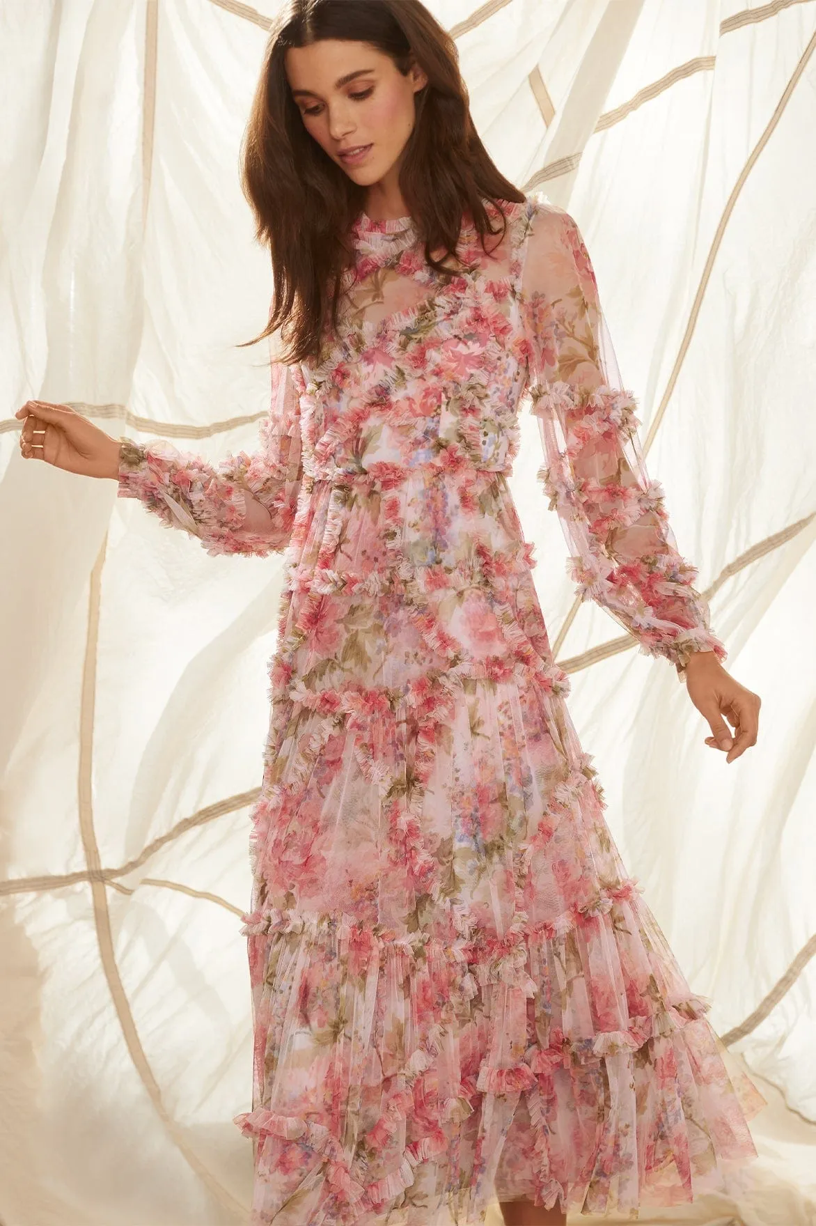 Summer Song Diamond Ruffle Ballerina Dress