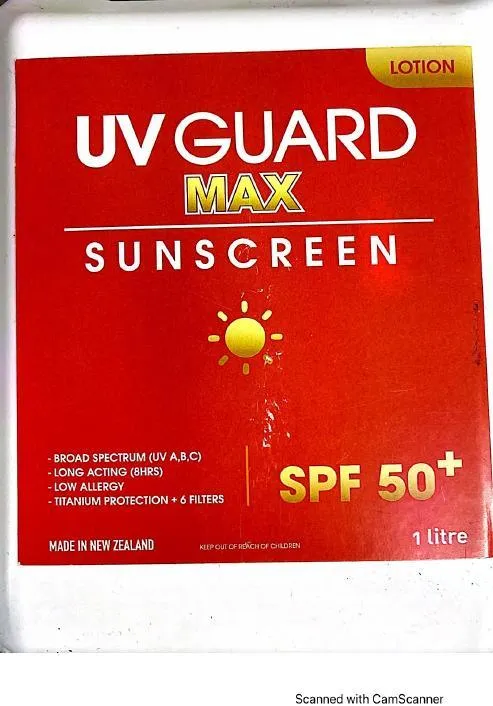 UV Guard Max SPF50  Sunscreen Lotion 1 LITRE