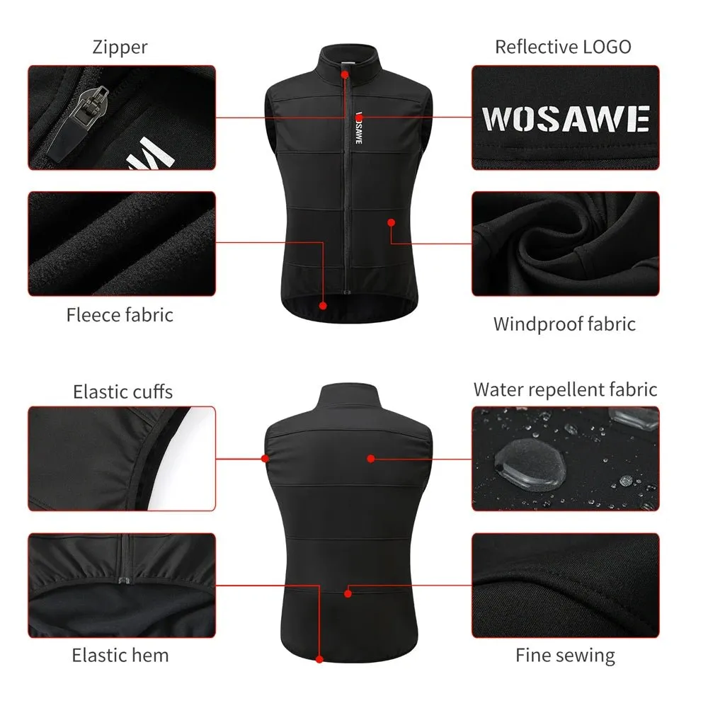 Windproof Winter Cycling Gilet for Men
